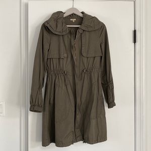 Sashimi Army Green Casual Utility Jacket Zip Front